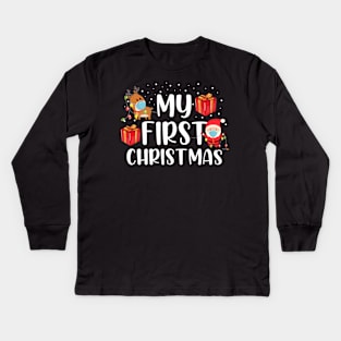 My First Christmas Sweater 2020 Kids Long Sleeve T-Shirt